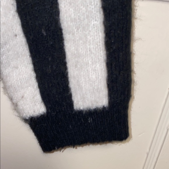 Mango Casual XS Black White Striped Turtleneck Sweater - Picture 9 of 11